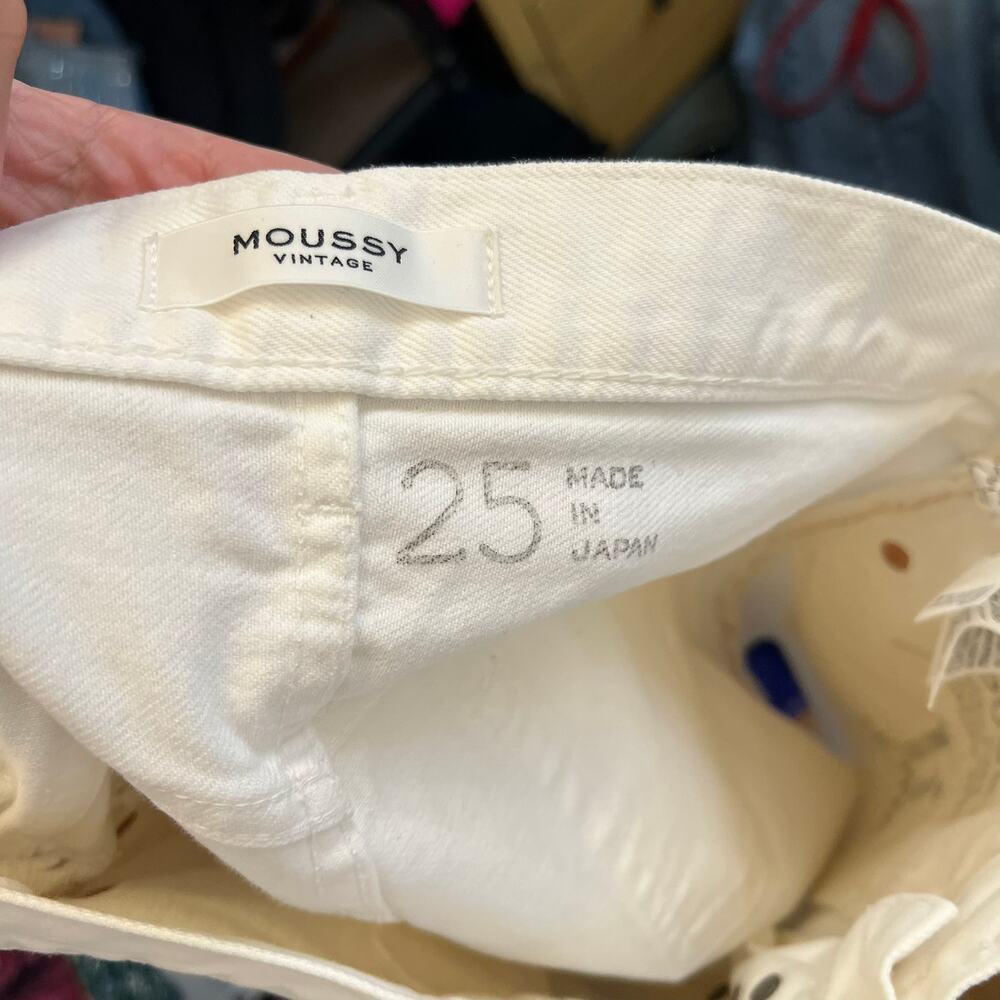 Moussy vintage Cutoff Jean shorts 025esc11-2690 sz 25 Women's White *Stain - Picture 12 of 16